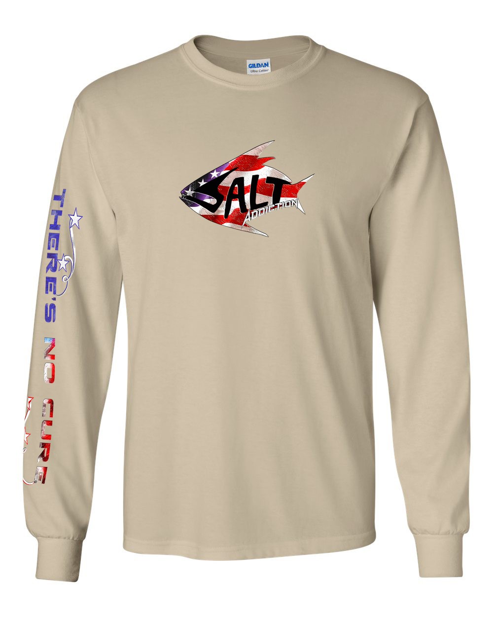 Salt Addiction Patriotic Flag Logo T Shirt Fishing Long Sleeve Cotton gallery