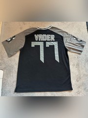 Men’s Star Wars Darth Vader Jersey XL Black and Grey Graphic Print Sleeve