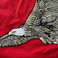Vintage 90’s Winston Cigarette Promo Eagle Puff Print Pocket T-shirt Size XL