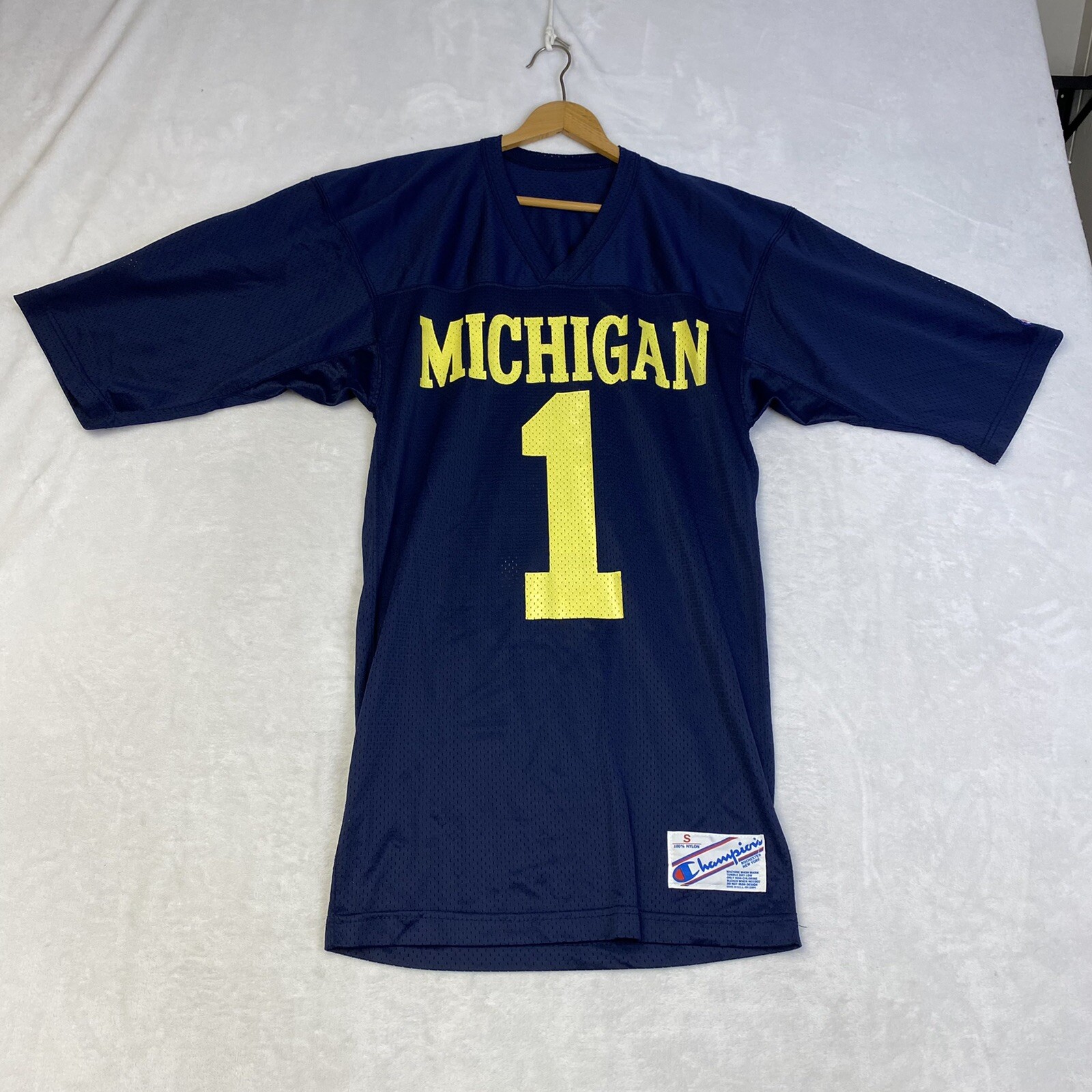 Vintage Michigan Wolverines NCAA Champion Football Jersey Size S #1 Made In USA
