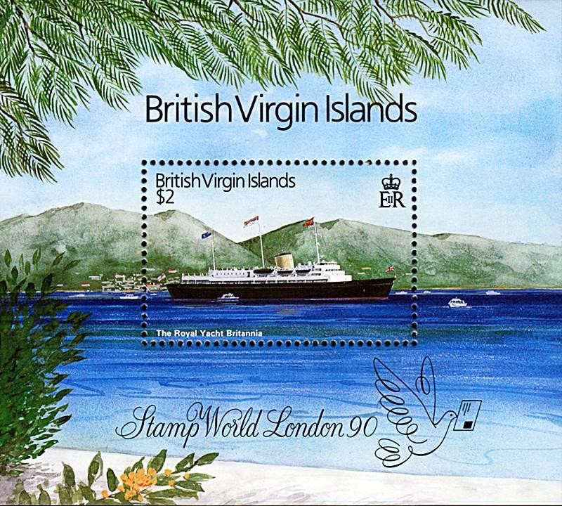 👉 VIRGIN IS. 1990 LONDON STAMP SHOW S/S SC#650 ** SHIPS 💲FREE SHIPPPING💲