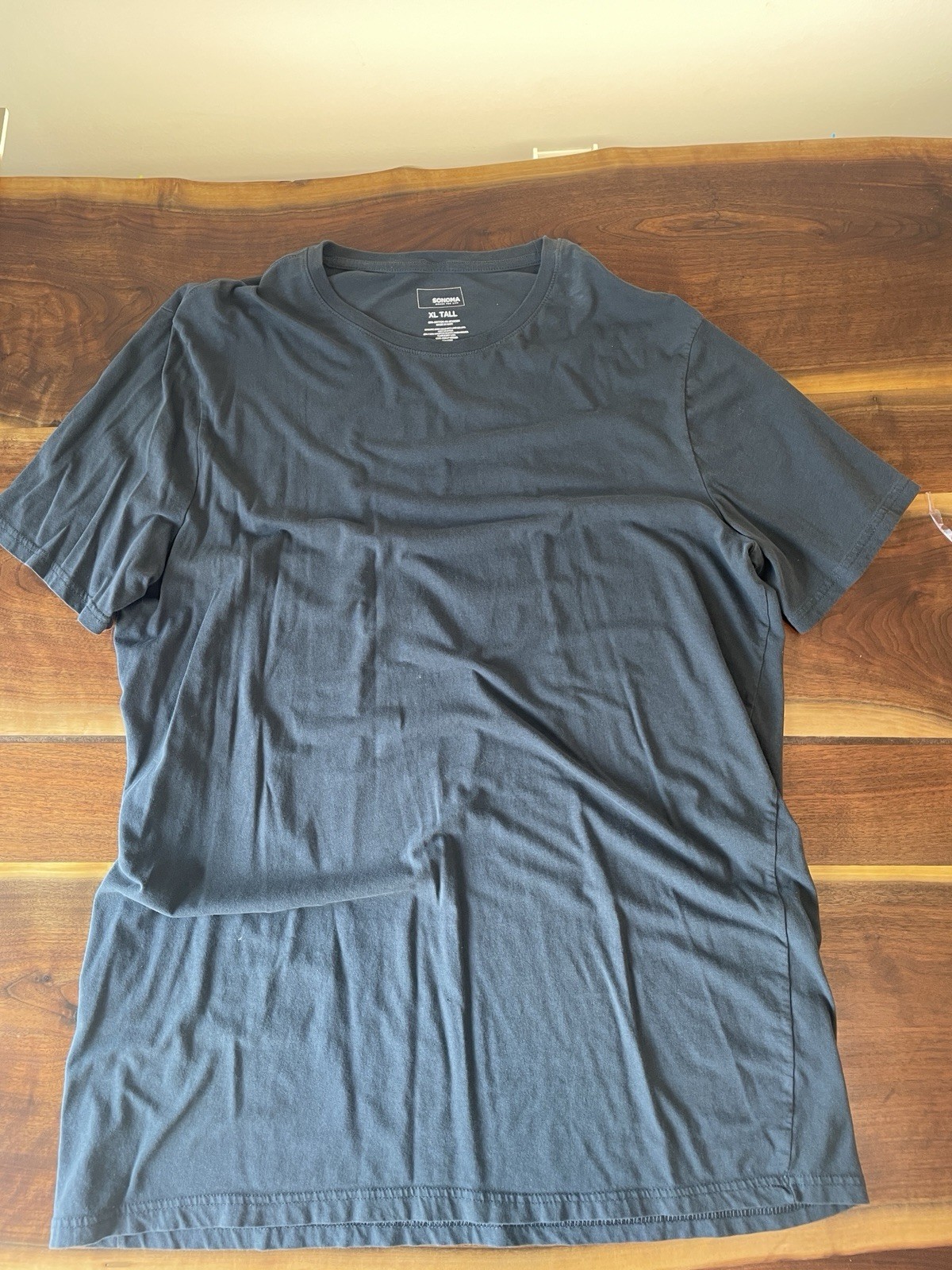 Sonoma Men's Black XLT Big & Tall Short Sleeve Cotton Spandex T-Shirt gallery