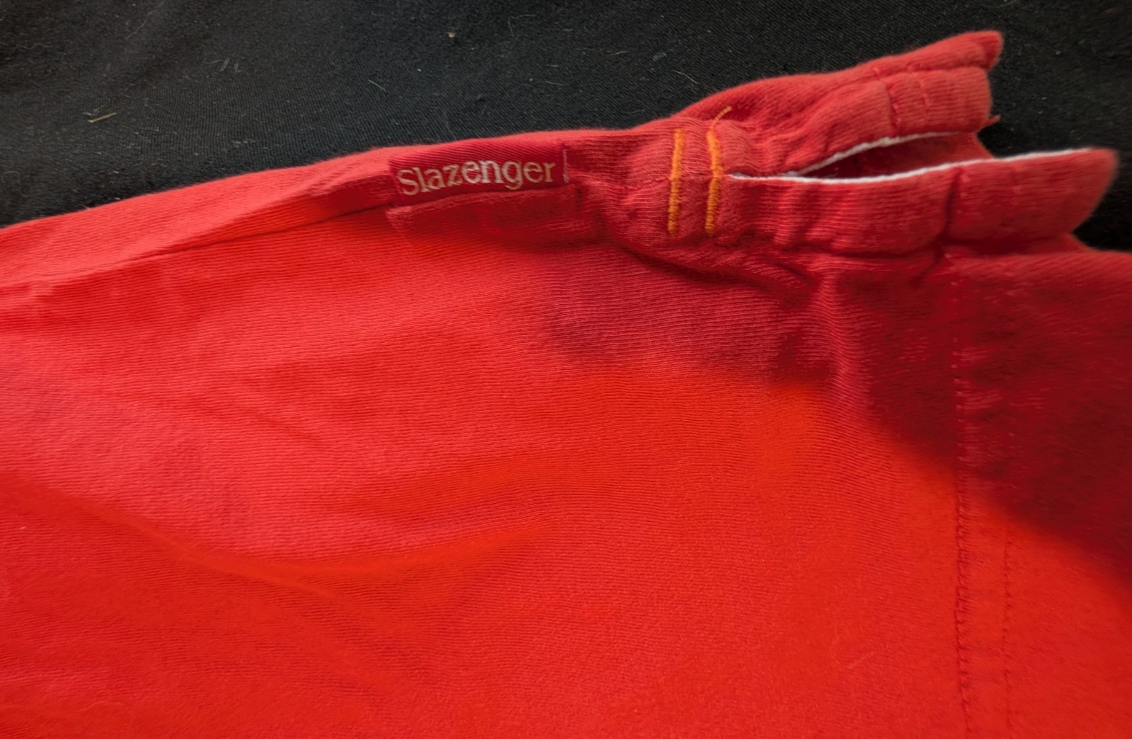 Slazenger T-Shirt Men's Red Tee Size (M) Short Sleeves V Neck Cotton Medium gallery