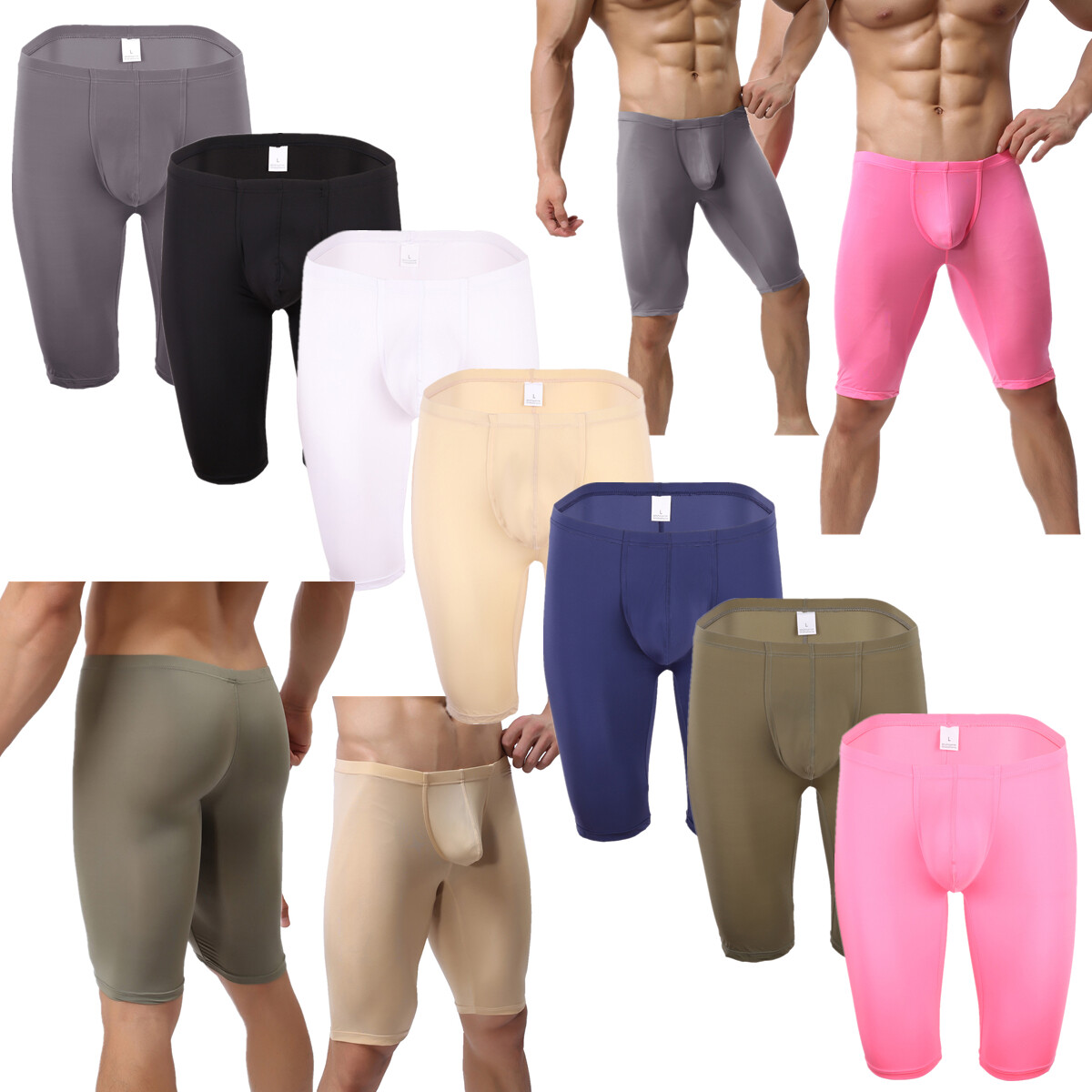 Men Undershirts T-Shirts Trouser Briefs Leggings Fitness Bodybuilding Underwear gallery