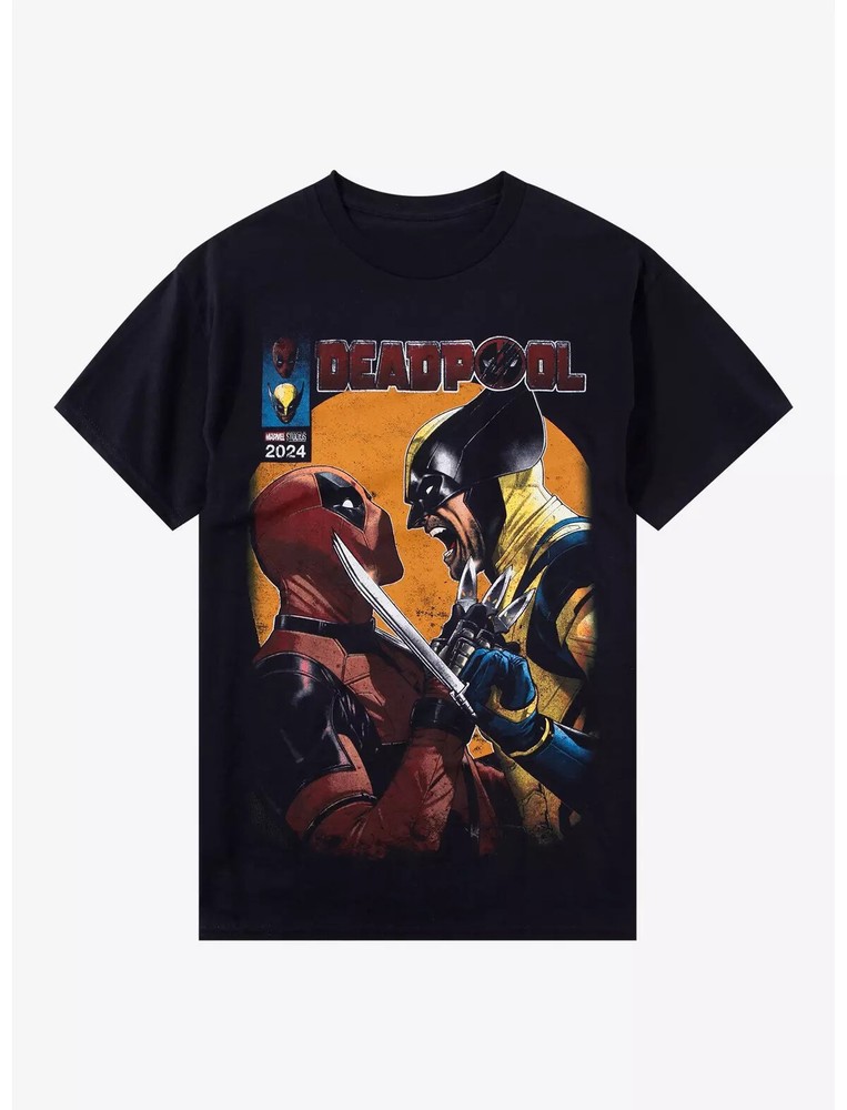 Deadpool And Wolverine Face-Off Comic 2024 X-men Fan Gift Tshirt Men