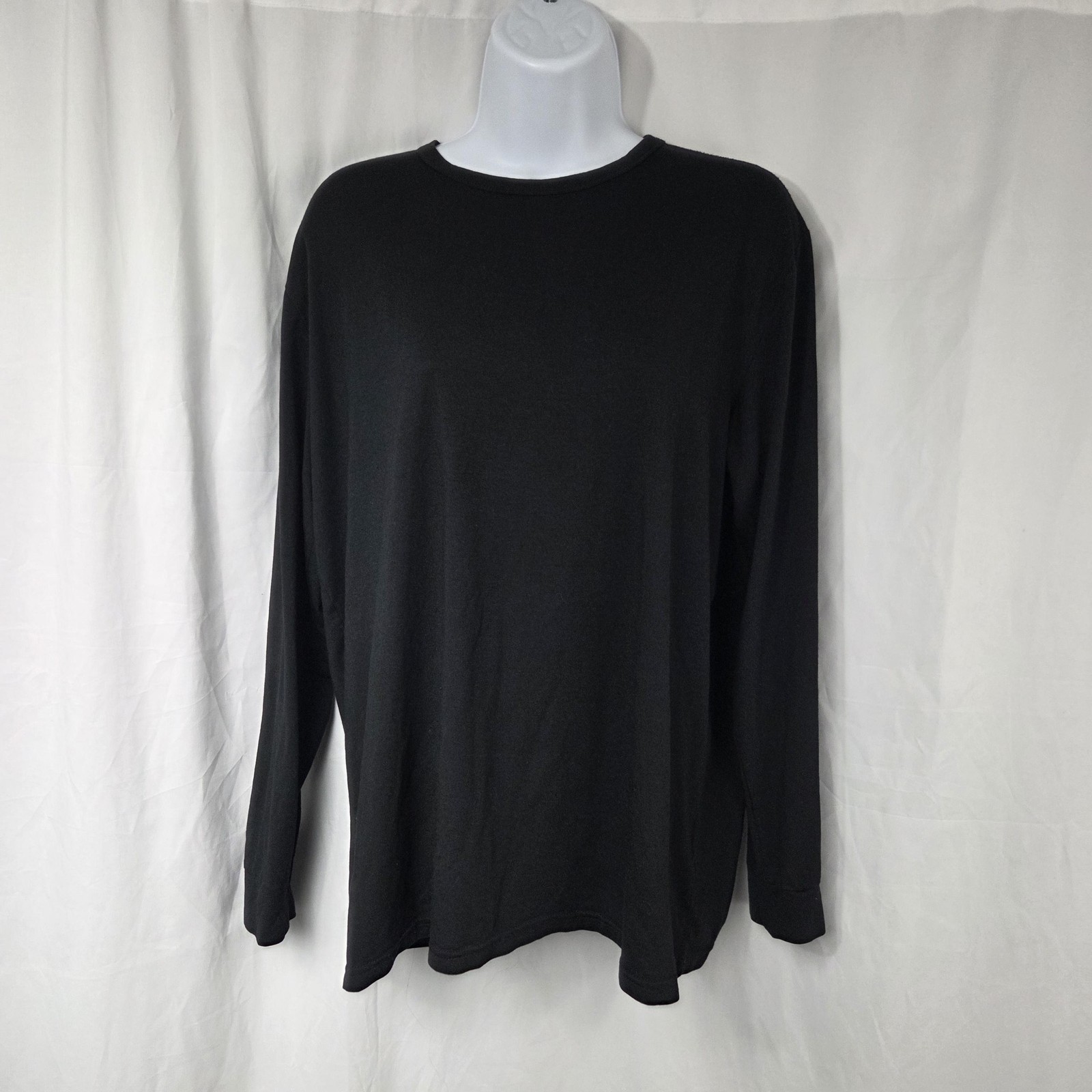 32 Degrees Heat Shirt Mens Large Black Thermal Long Sleeve Base Layer Tee Top