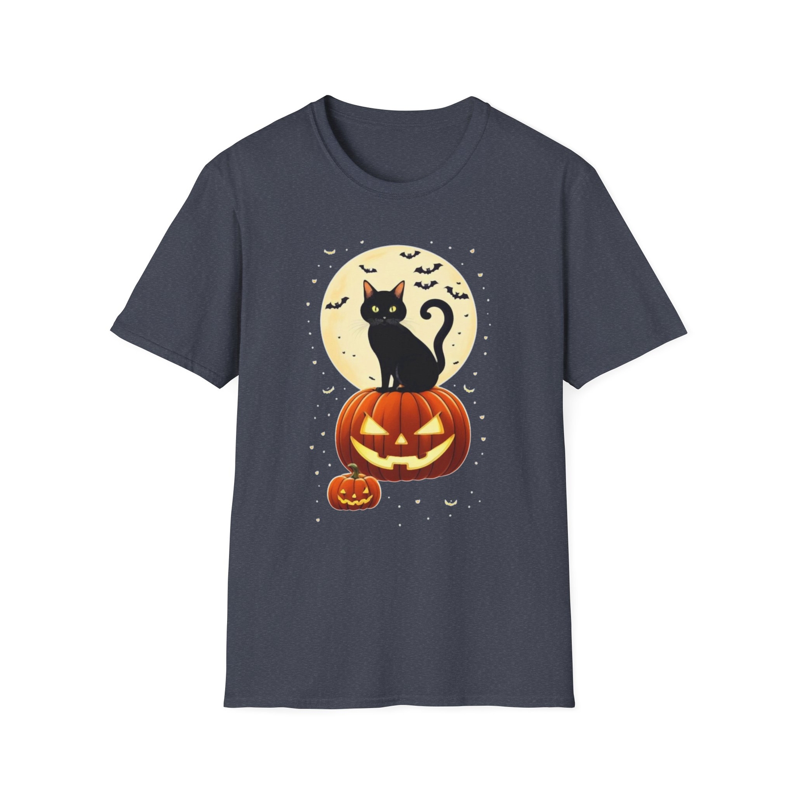 Black Cat Halloween Unisex Soft Style T-Shirt SM MD LG XL 2XL 3XL