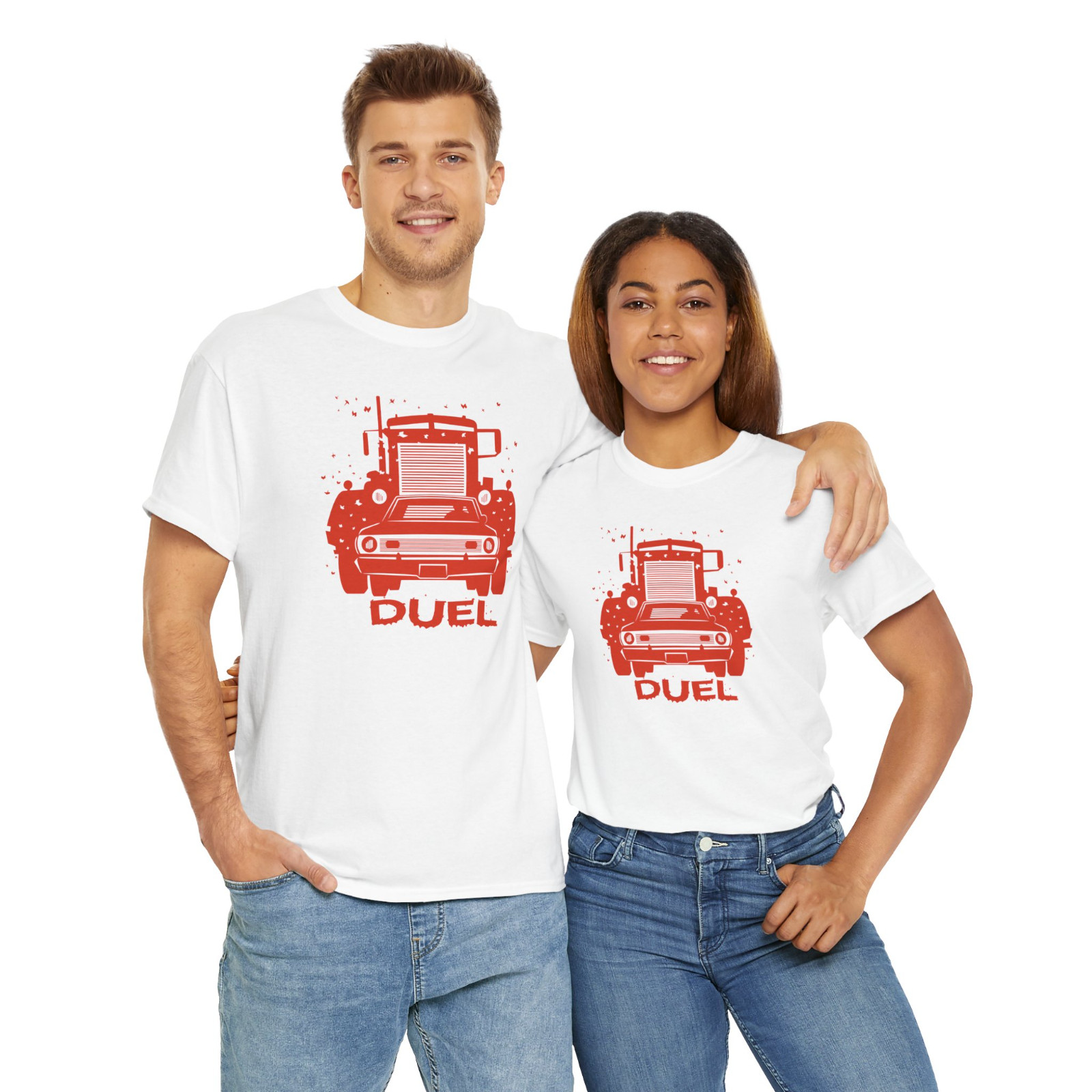Road Duel T-Shirt, Car vs Killer Truck Vintage Road Chase Tee for Cult Film Fans gallery