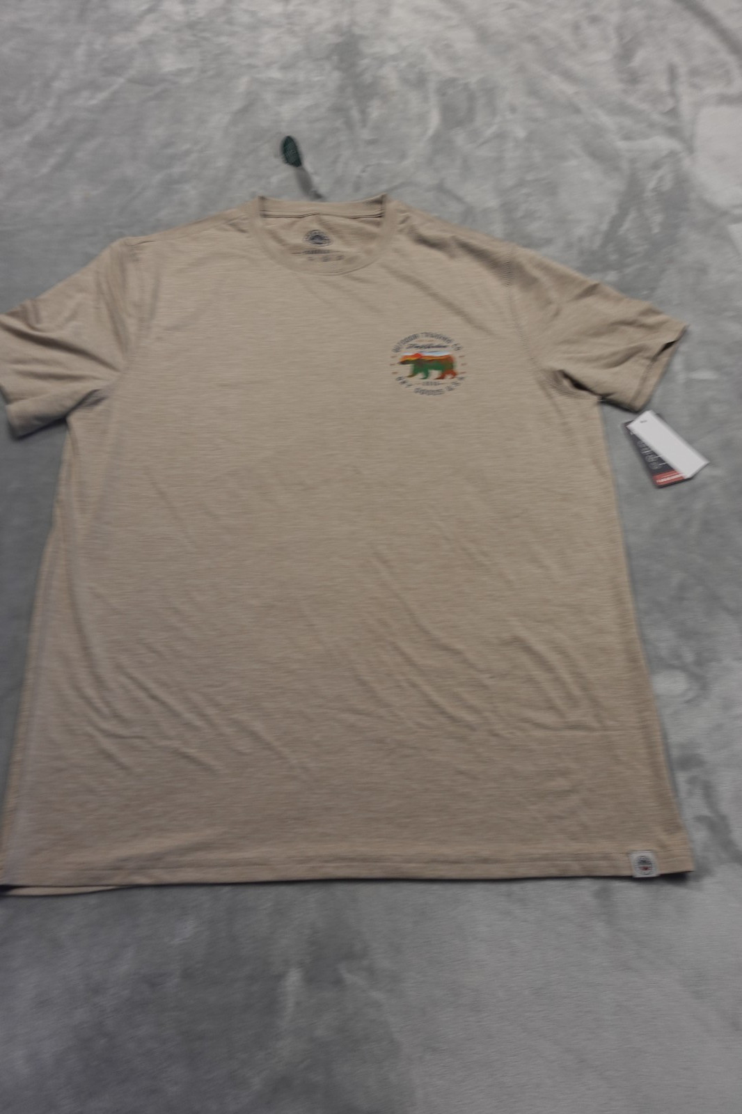 Flag & Anthem Multi Color Bear Beige T-shirt Size L NWT