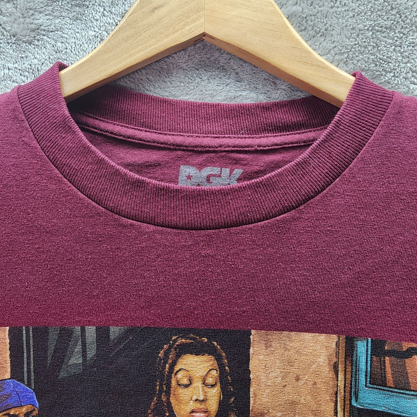 DGK Friday Graphic T Shirt Mens Medium Burgundy Bye Felicia Streetwear Movie Tee gallery