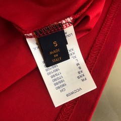 New Moncler Red Summer Crew-Neck Short-Sleeve Shirt M