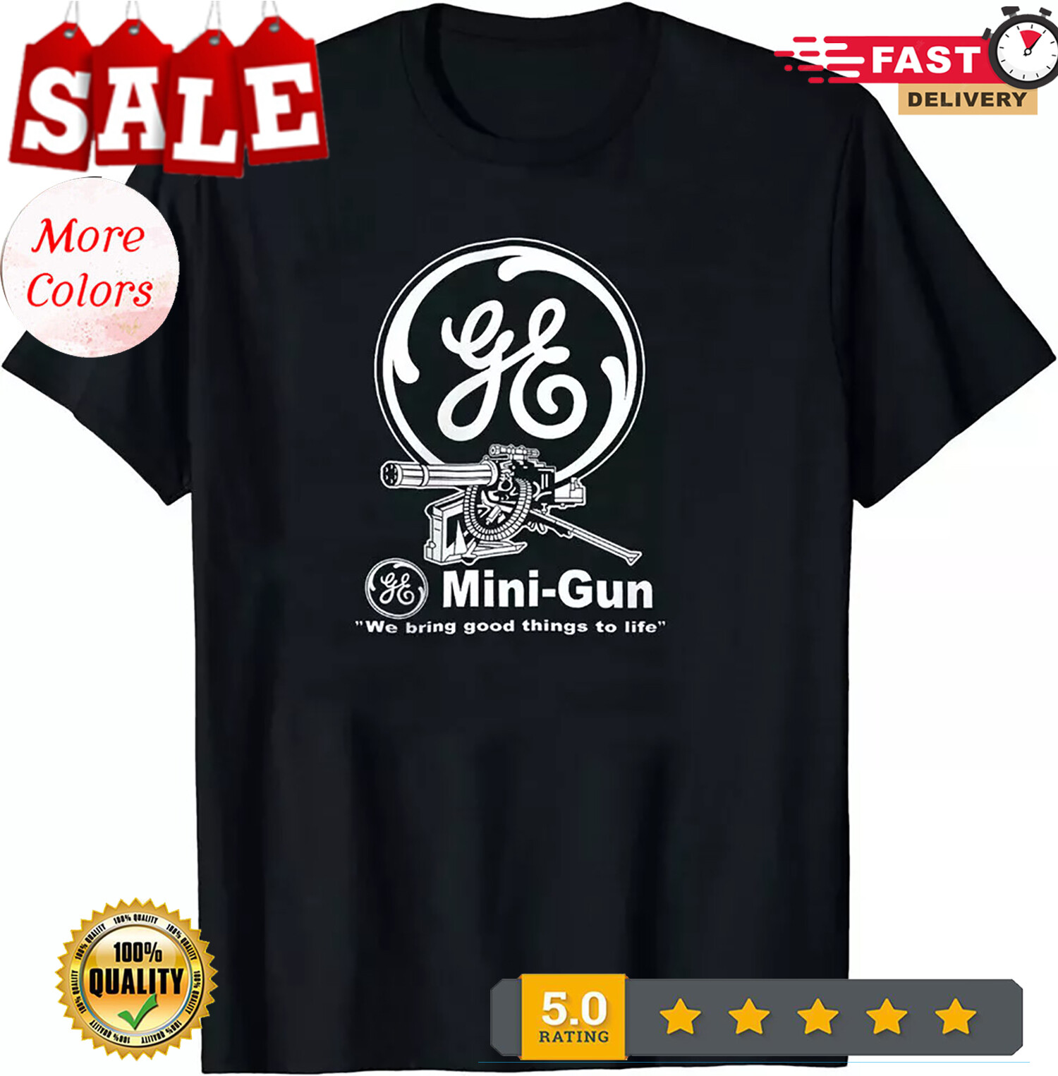 NEW LIMITED General Electric MINI GUN Funny T-Shirt gallery