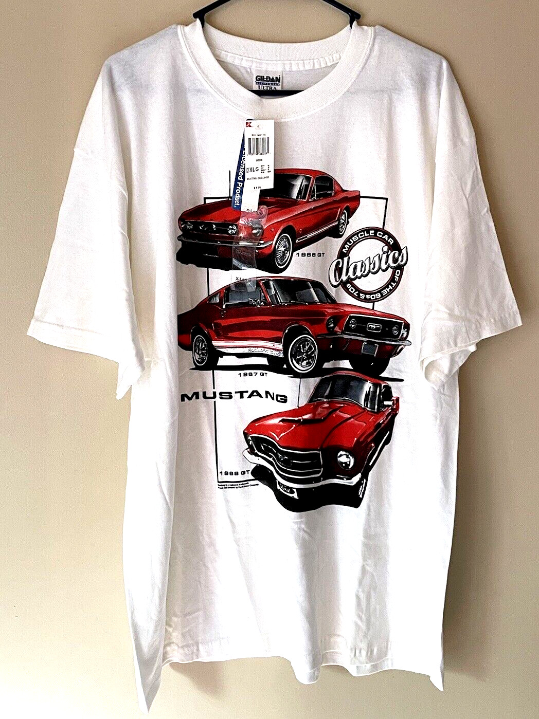 Ford Mustang Classics T-Shirt Men’s Size XL Motor Muscle Cars NWT NOS Y2K