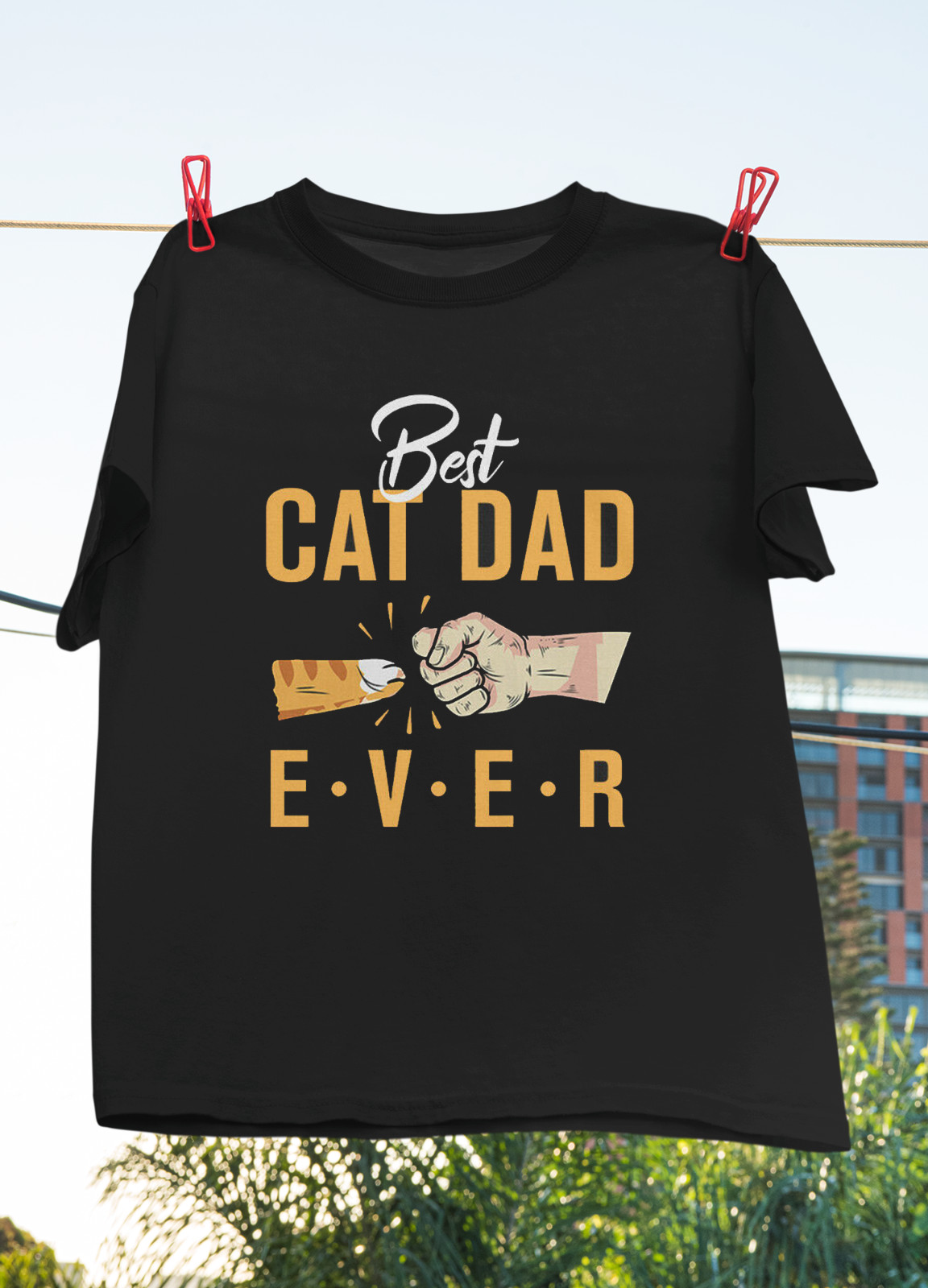 Best Cat Dad Ever T-Shirt Cat Daddy Fathers Day Gifts Men S-234Xl