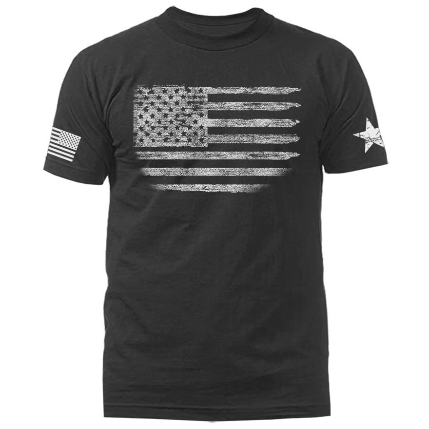 Distressed US Flag American Pride Patriotic USA Graphic T-shirt gallery