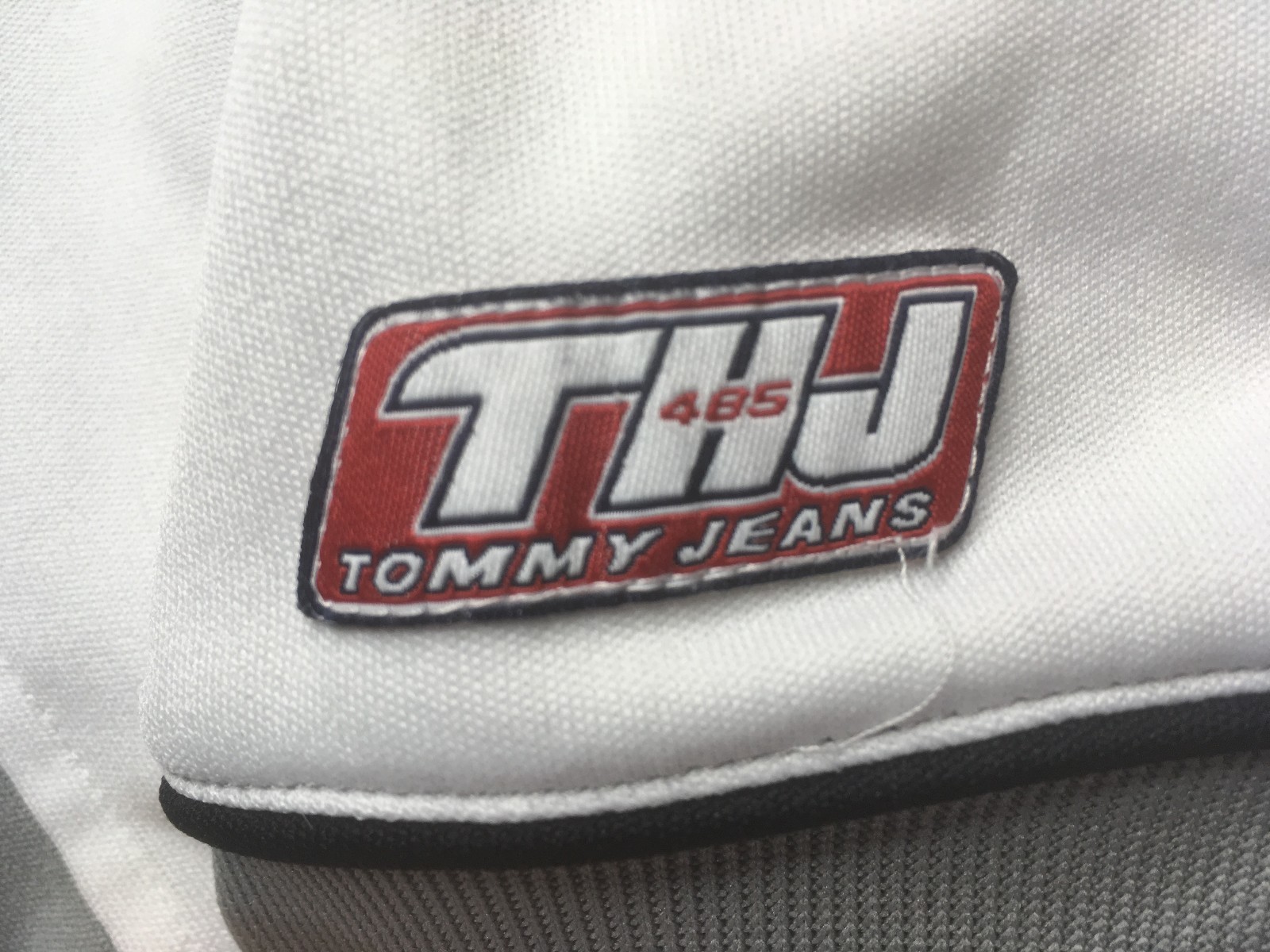 Tommy Hilfiger Jeans Mesh Jersey, Blue White Number 73 Size Large S gallery