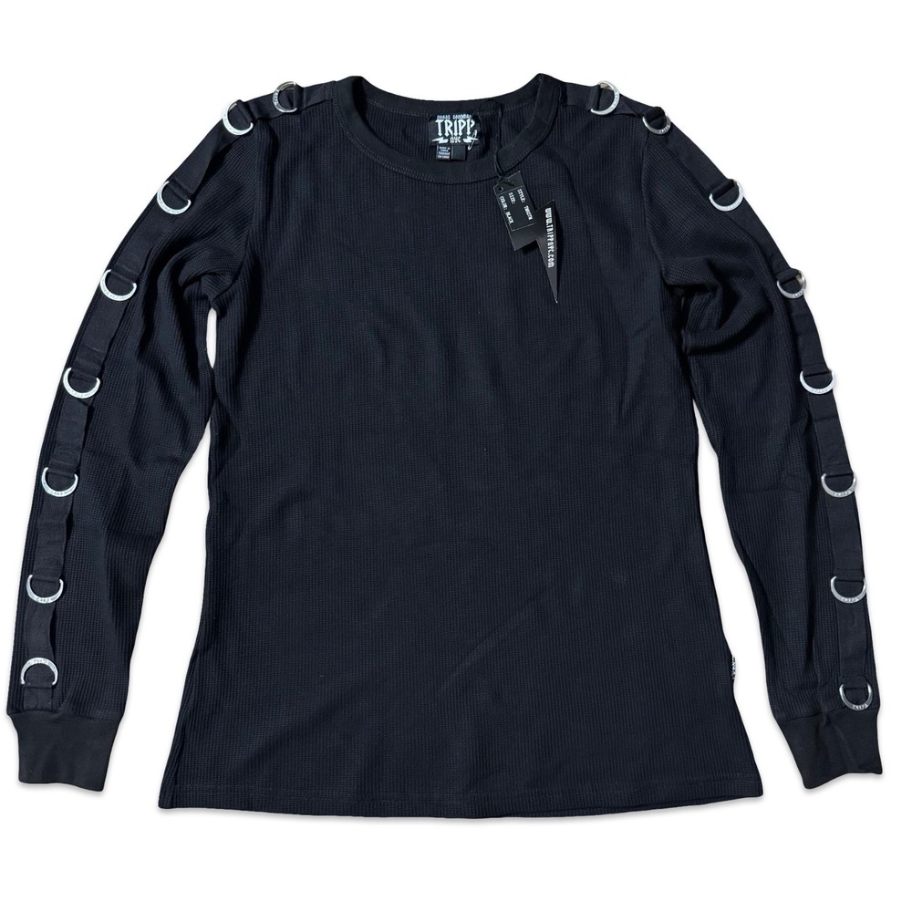 TRIPP GOTHIC ROCKER BIKER PUNK GOTH ROCK BLACK METAL RAVE LONG SLEEVE SWEATSHIRT
