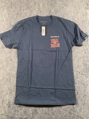 NWT Fasthouse Shirt Indigo Blue “Wall of Death Skull” Graphic Tee BRAND NEW
