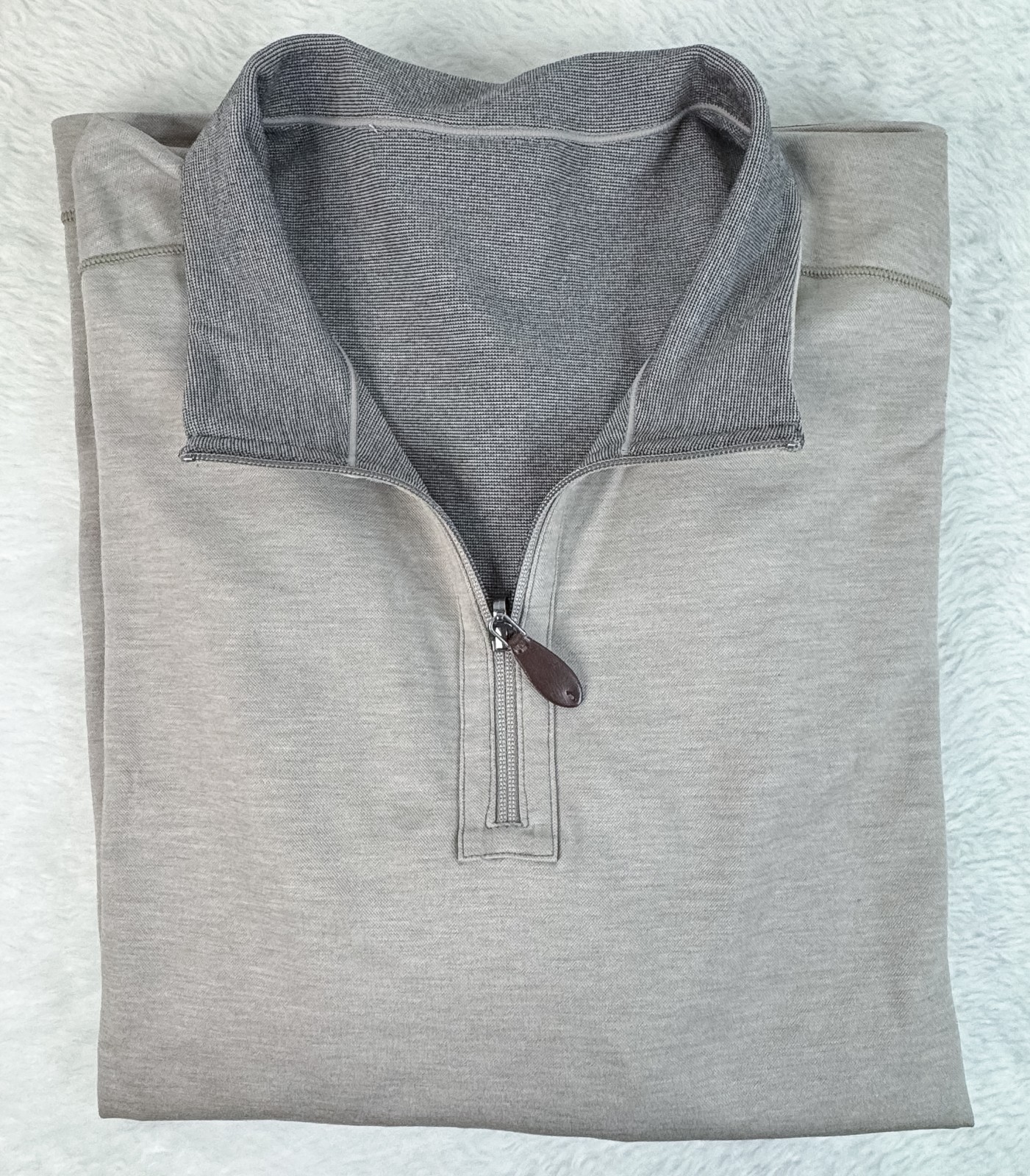 JOHNSTON & MURPHY XC4 Reversible 1/4 Zip Extreme Comfort Brown Tan Men's XXL gallery