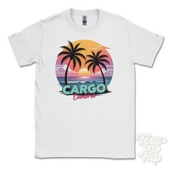 CARGO CUMBRIA T-SHIRT – Retro Miami Style Funny UK Summer Parody