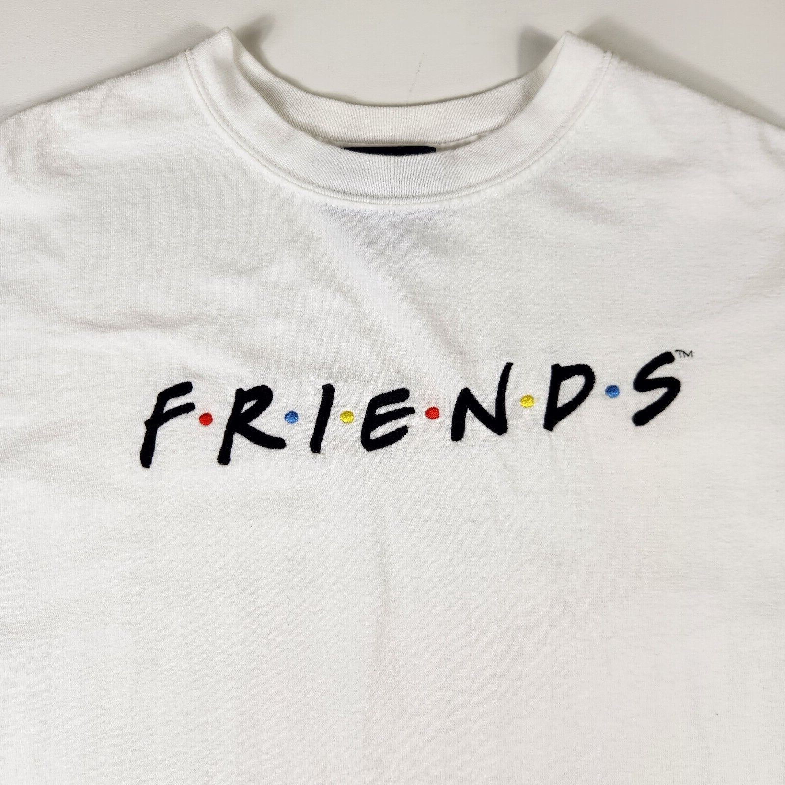 VTG NBC Experience Store Friends T-Shirt Embroidered Spellout Adult Medium White gallery