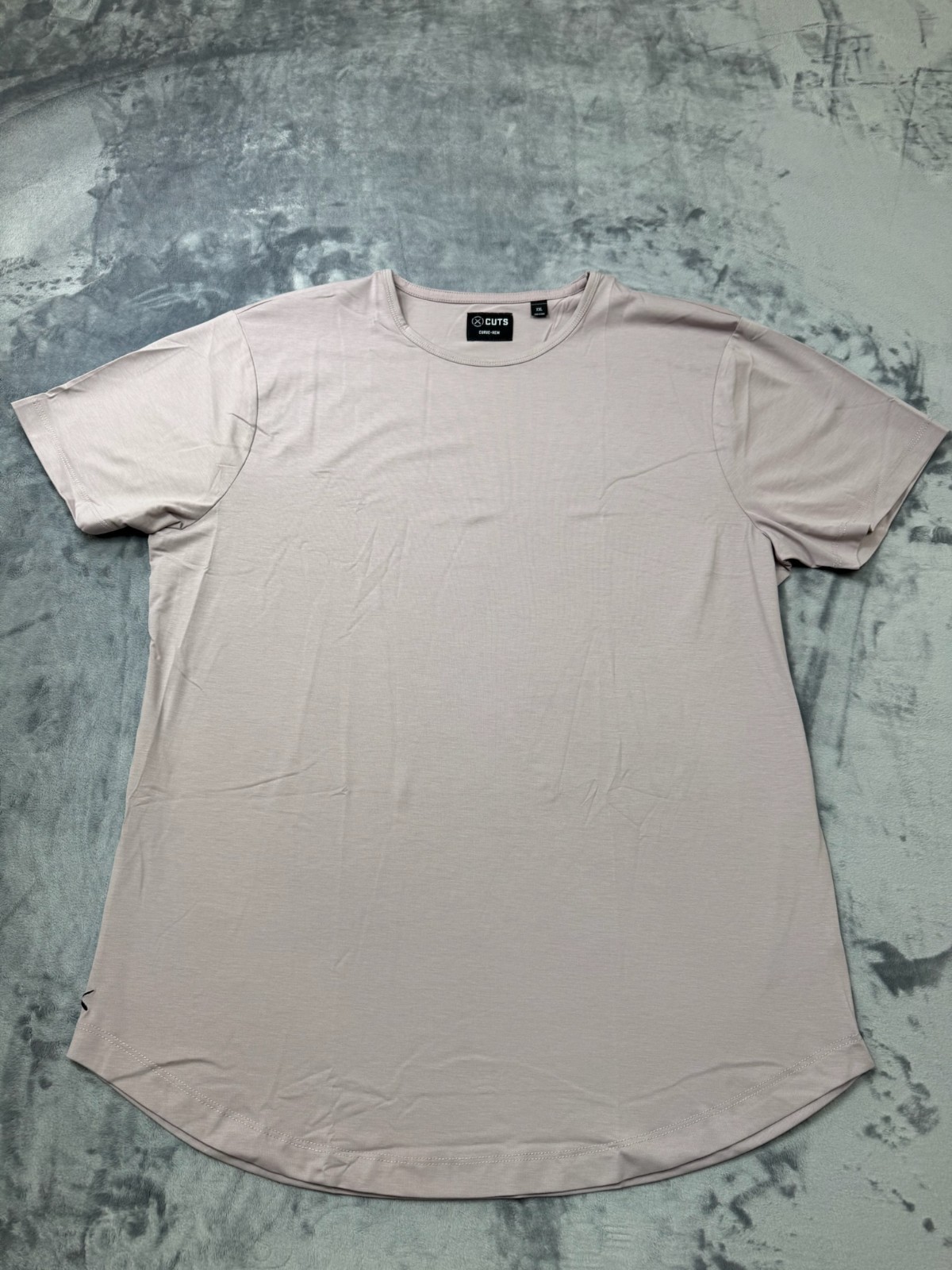 Cuts Clothing Short Sleeve Crew Curve-Hem T-Shirt Mens XXL 2XL Concrete Pyca Pro