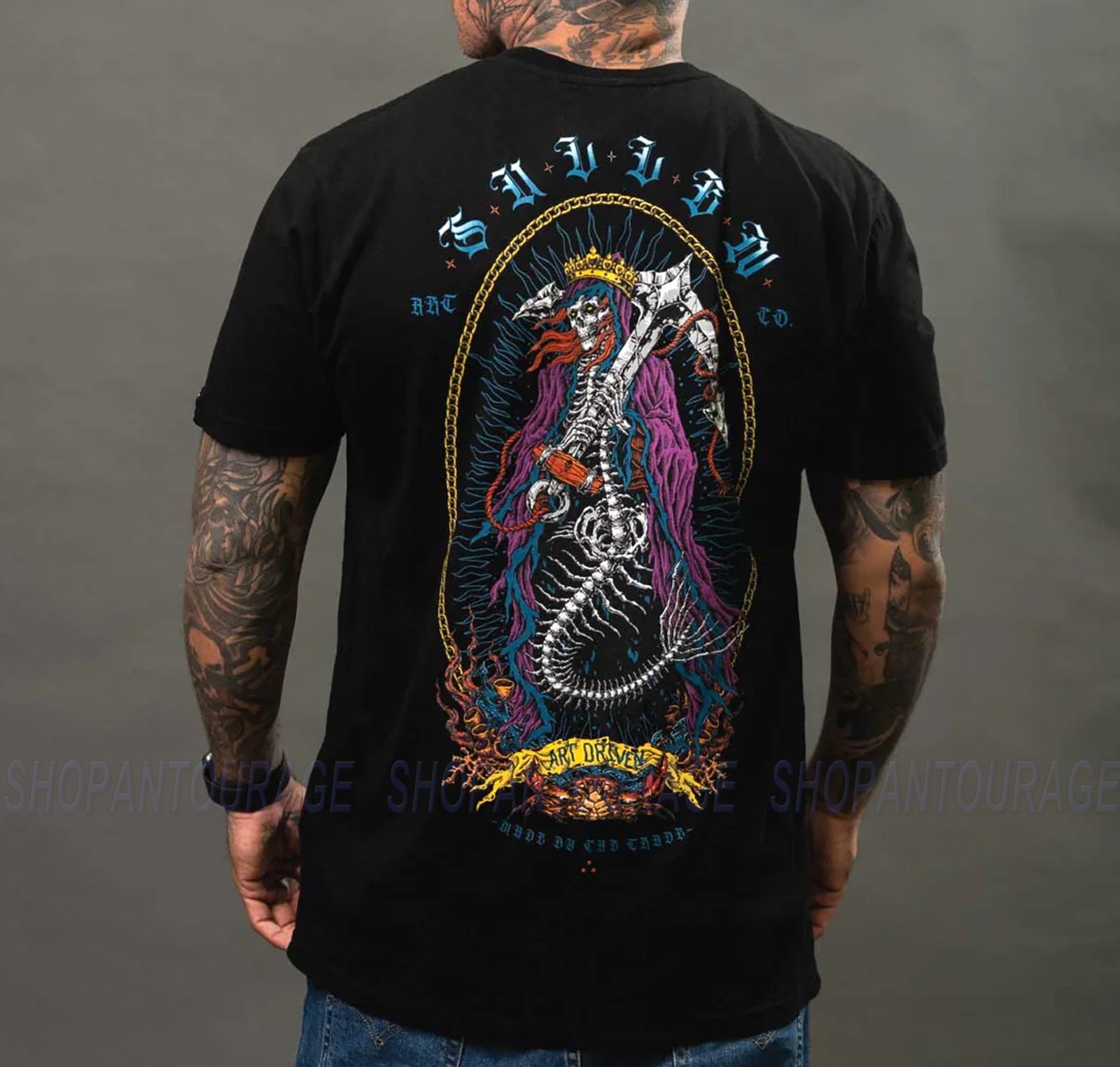 Sullen Art Collective Mermaid Premium Fit SCM7127 Short Sleeve T-shirt For Men gallery