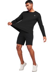 Men’s Workout Long Sleeve Running Shirts Mesh Fishing Hiking T-Shirts,5618,Bl…