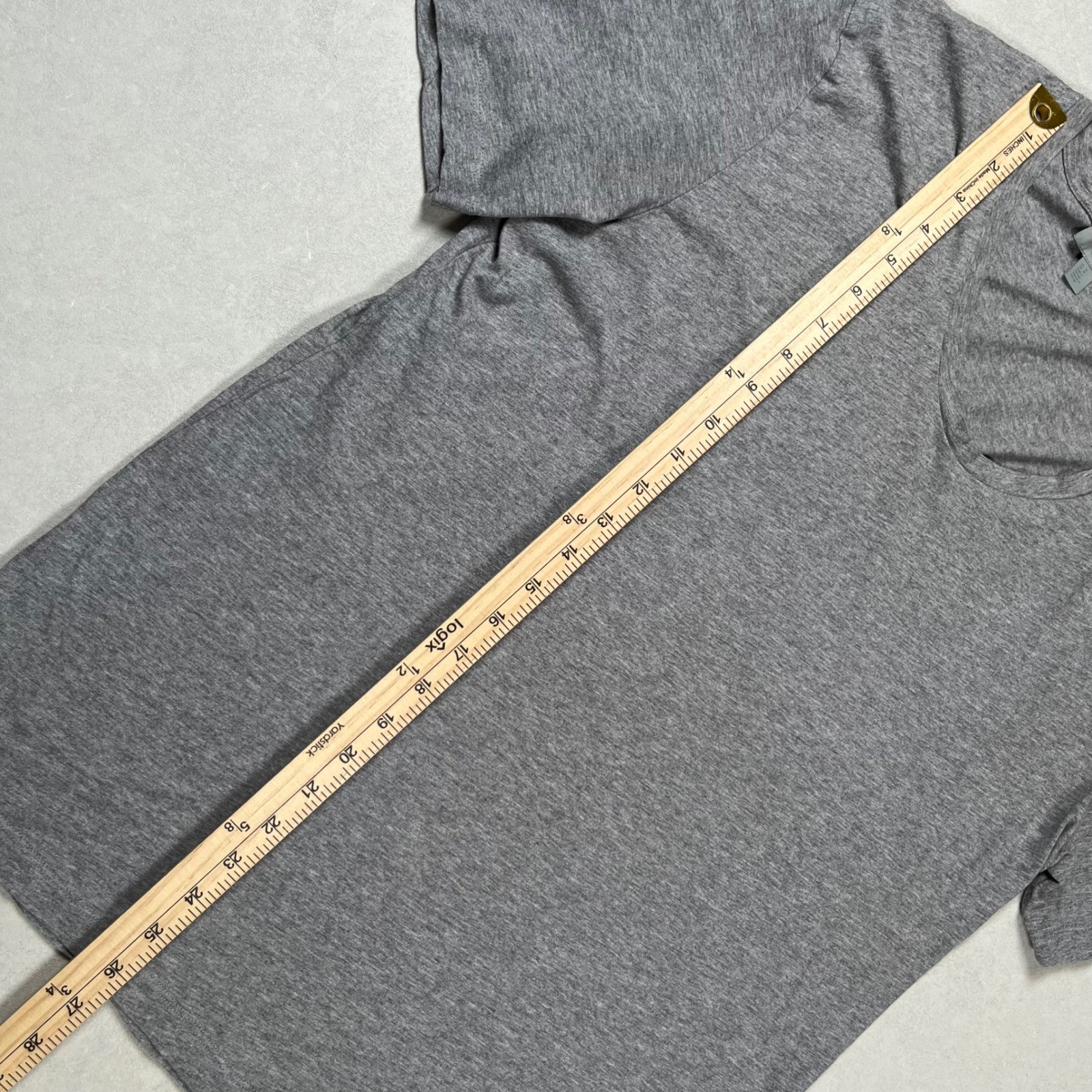 COS Scoop Neck T-Shirt Mens Medium Grey Heathered Cotton Minimalist Tee Casual gallery