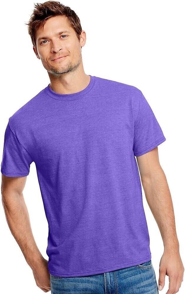 Hanes Men’s X-Temp Fresh IQ Tri-Blend Performance Tee 42TB Grape Heather 2XL NWT