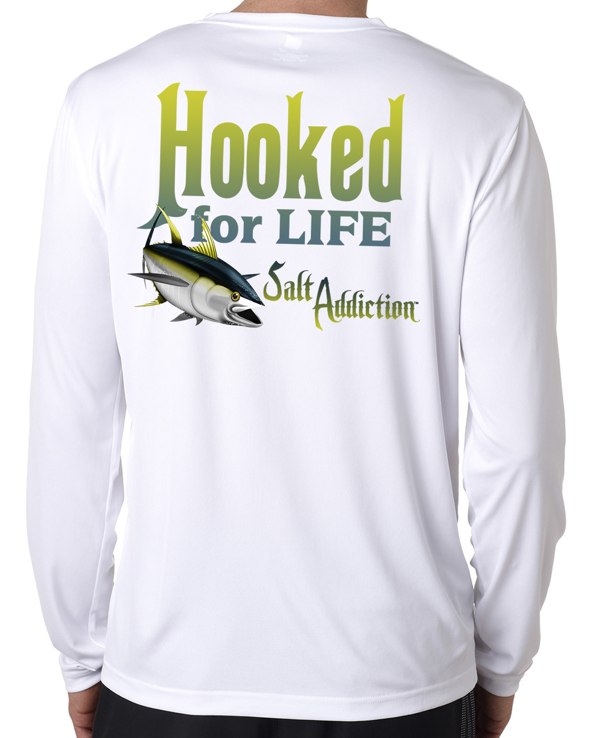 Salt Addiction microfiber long sleeve ocean tuna fishing t shirt 50+ uv UPF gallery