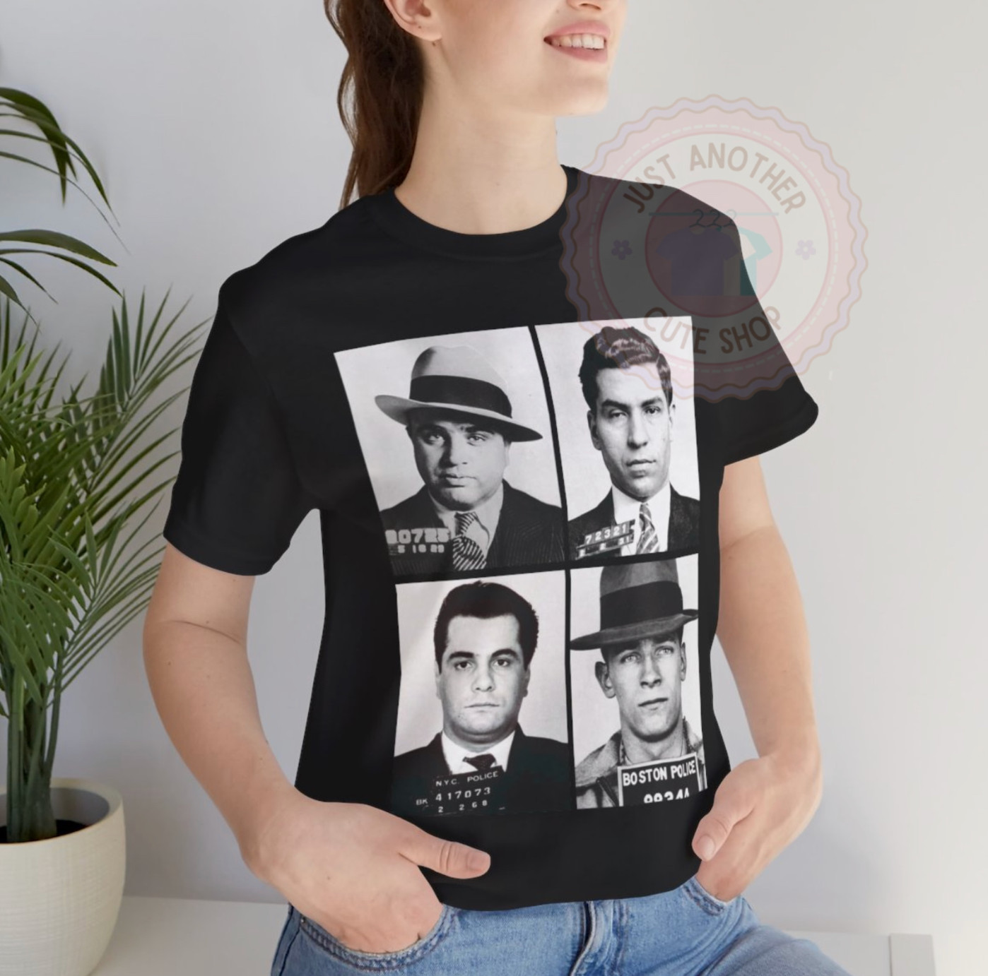 Mafia Icon Mugshot T-Shirt ✩ Al Capone, Lucky Luciano, Whitey Bulger, John Gotti gallery