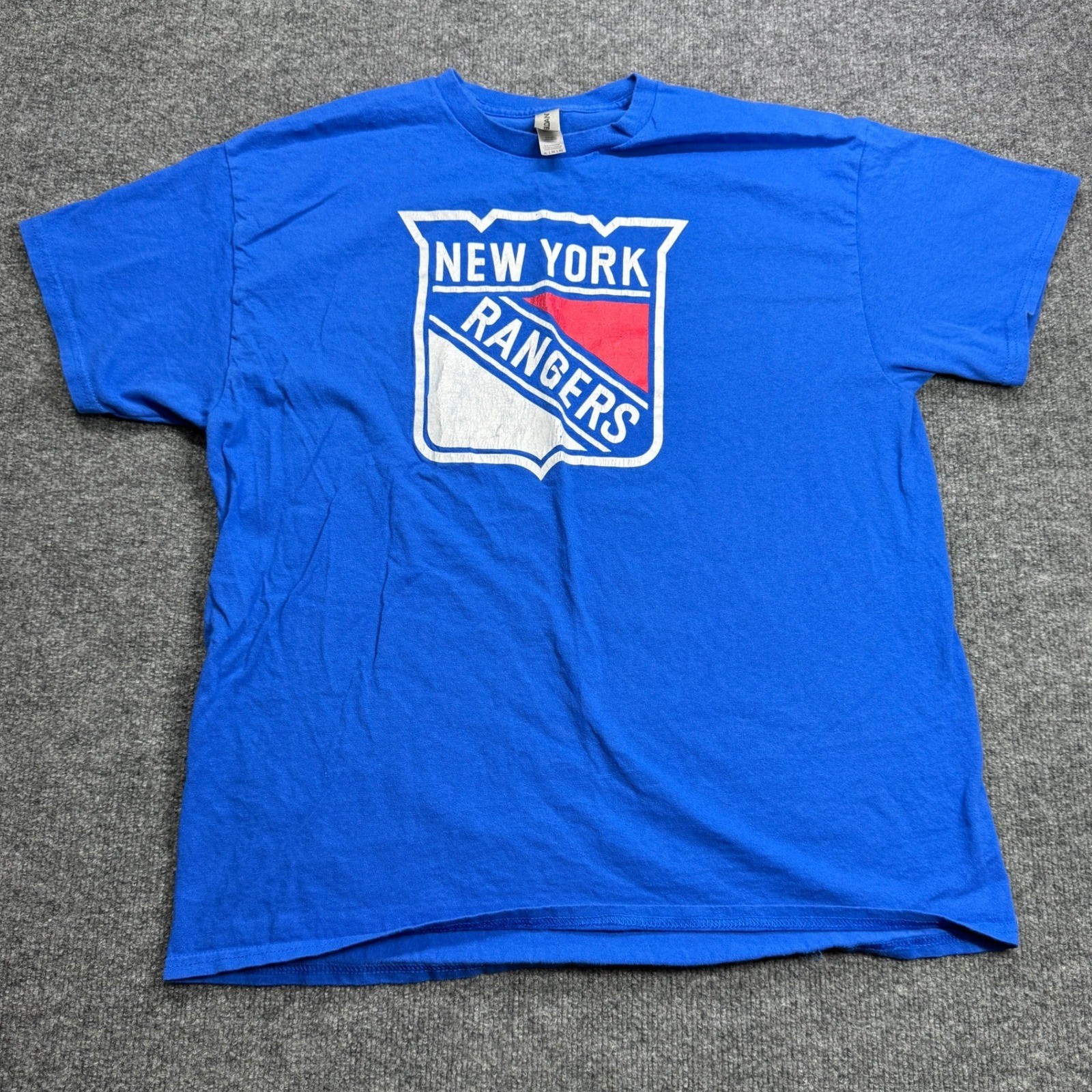 New York Rangers Gildan T Shirt Mens XL Blue NHL Hockey Logo gallery