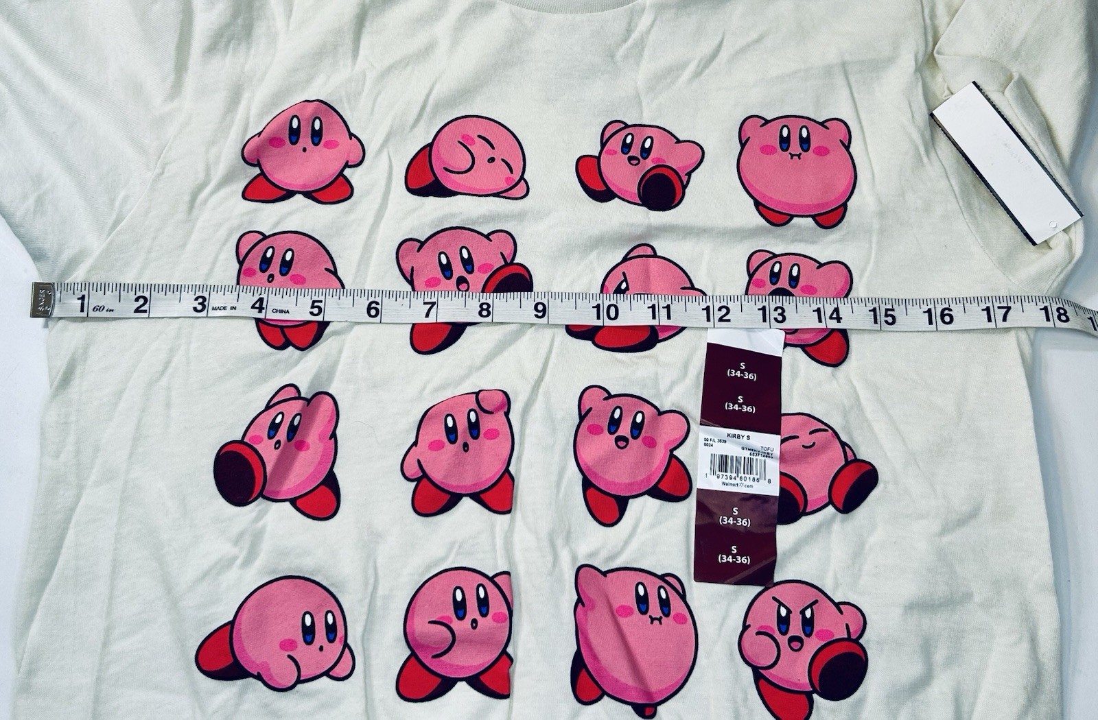 NWT Nintendo Kirby Graphic T Shirt Men's Size S 34-36 Cream Color Short Sleeve gallery