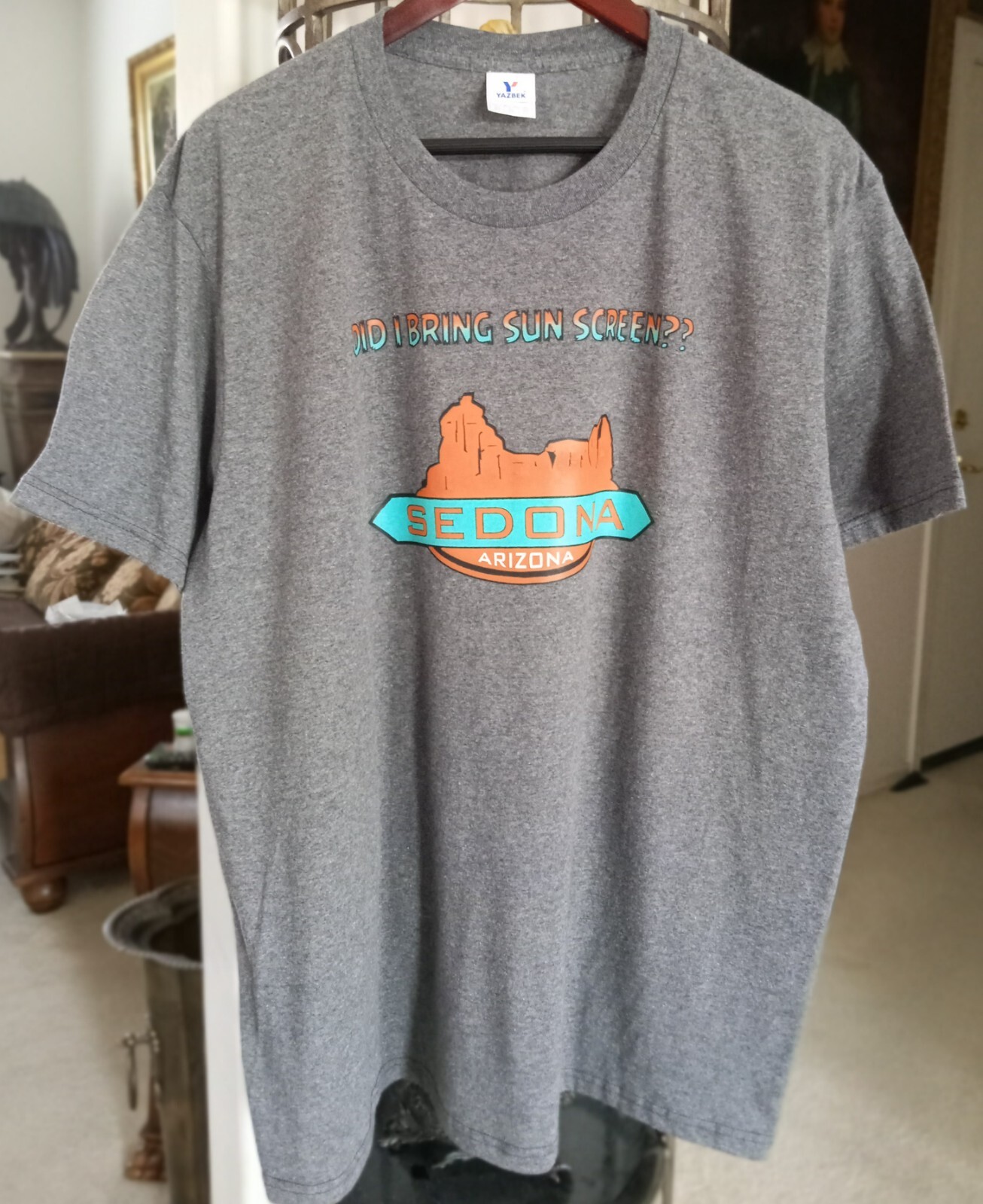 'SEDONA, AZ, DID I BRING SUNSCREEN??' TEE SHIRT, 2XL, 50 COTTON / 50 POLYESTER gallery
