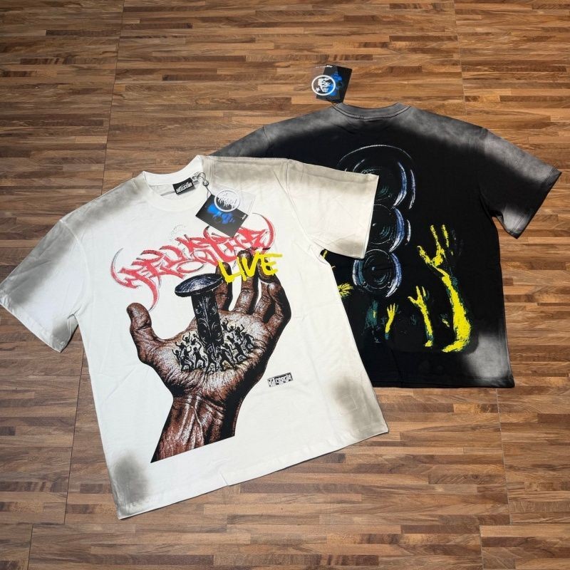 HellStar Vintage High Street Printed Unisex Casual Washed Short Sleeve T-Shirt gallery