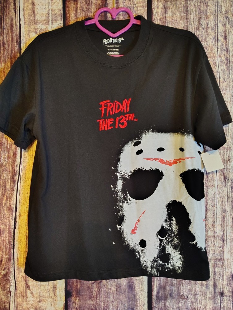 Friday the 13th HORROR HALLOWEEN Black T-Shirt GREAT QUALITY Size Small NWT