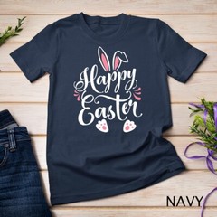 Happy Easter Bunny Rabbit Face Funny Easter Day Women Girls Unisex T-shirt