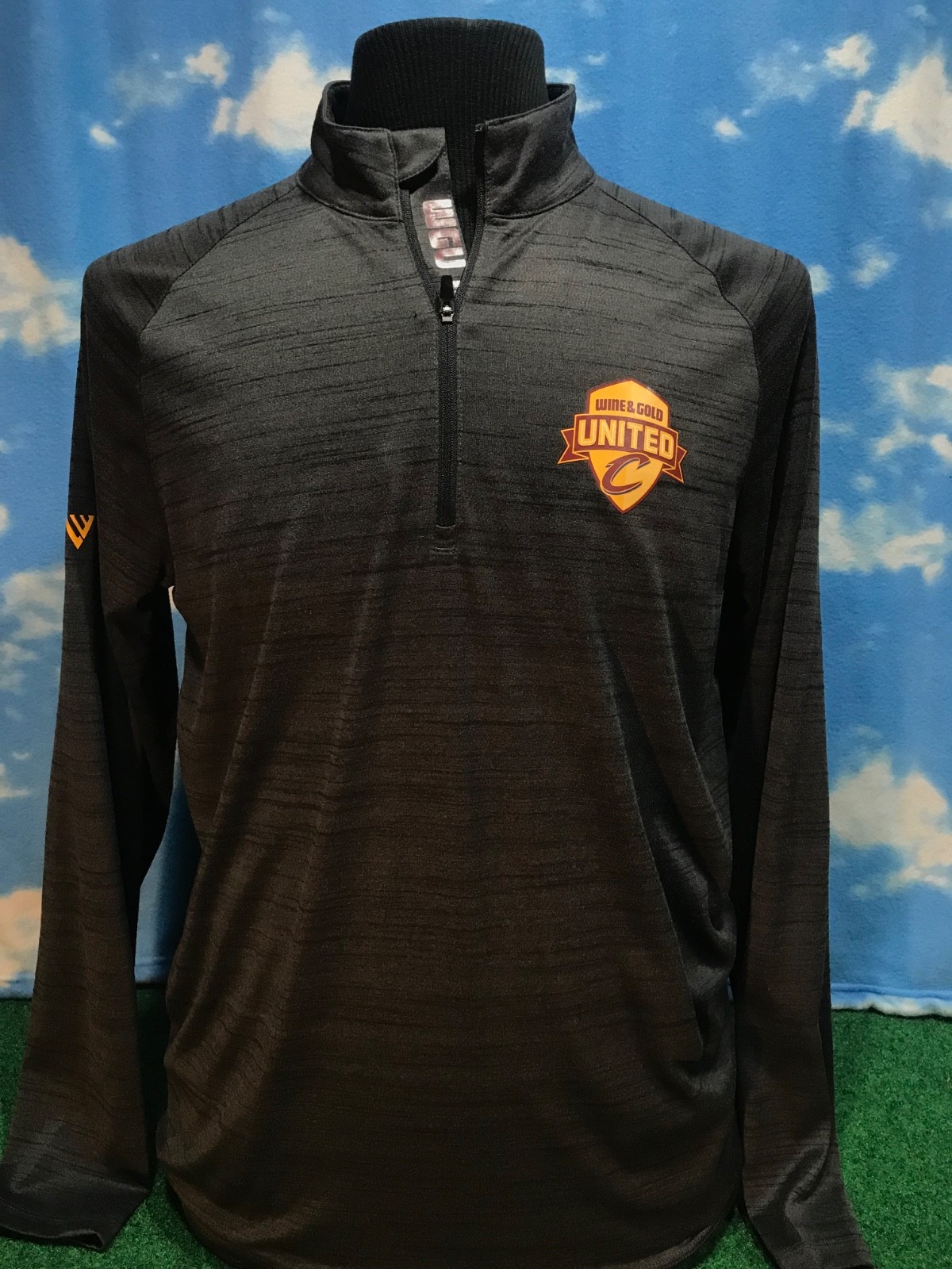 Cleveland Cavaliers Jacket 1/4 zip Medium M NBA Wine & Gold Gray C38