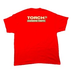 Milwaukee Tool Torch Carbide Teeth Promotional Red Size XL Double Sided T-Shirt