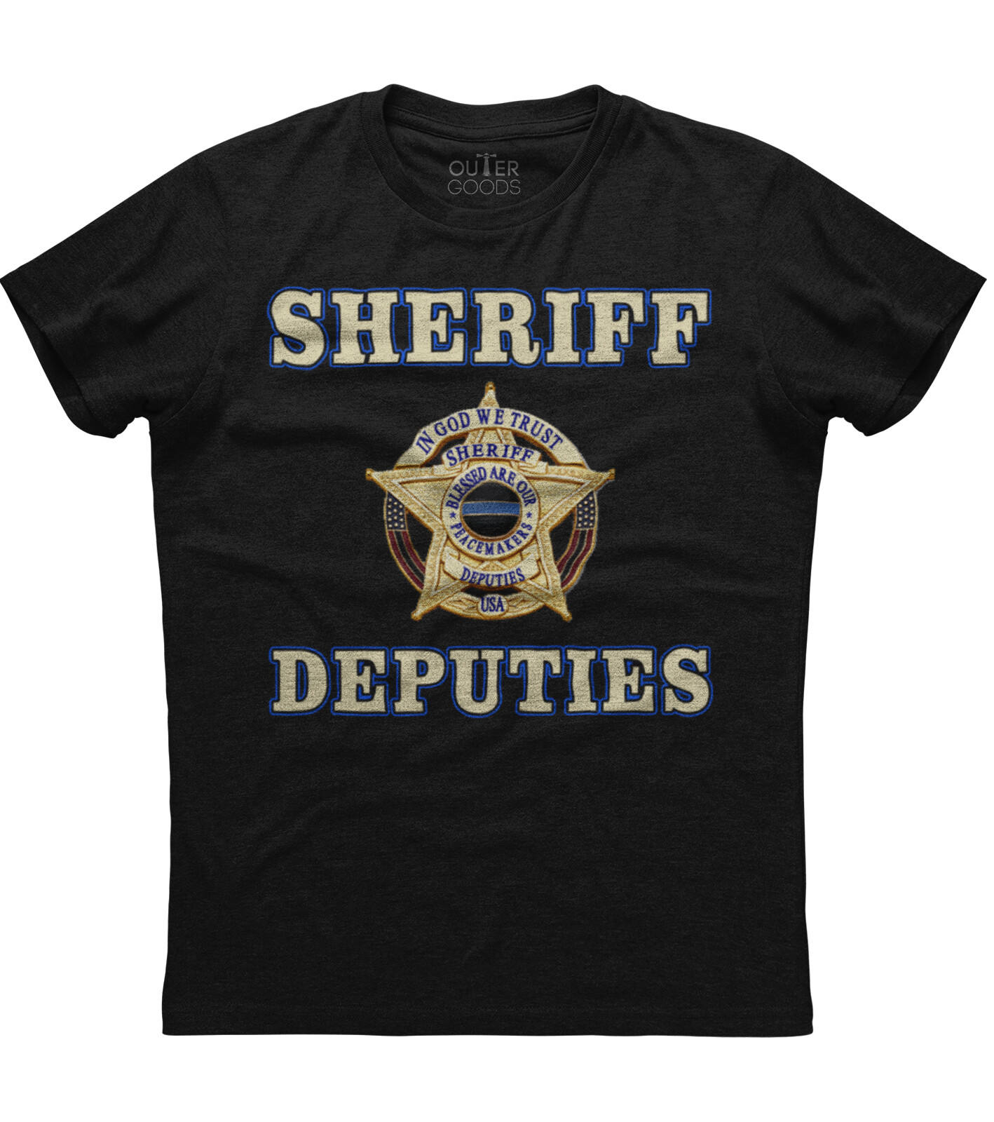 Sheriff Deputies In God We Trust Mens Short Sleeve New Cotton Black T-shirt gallery