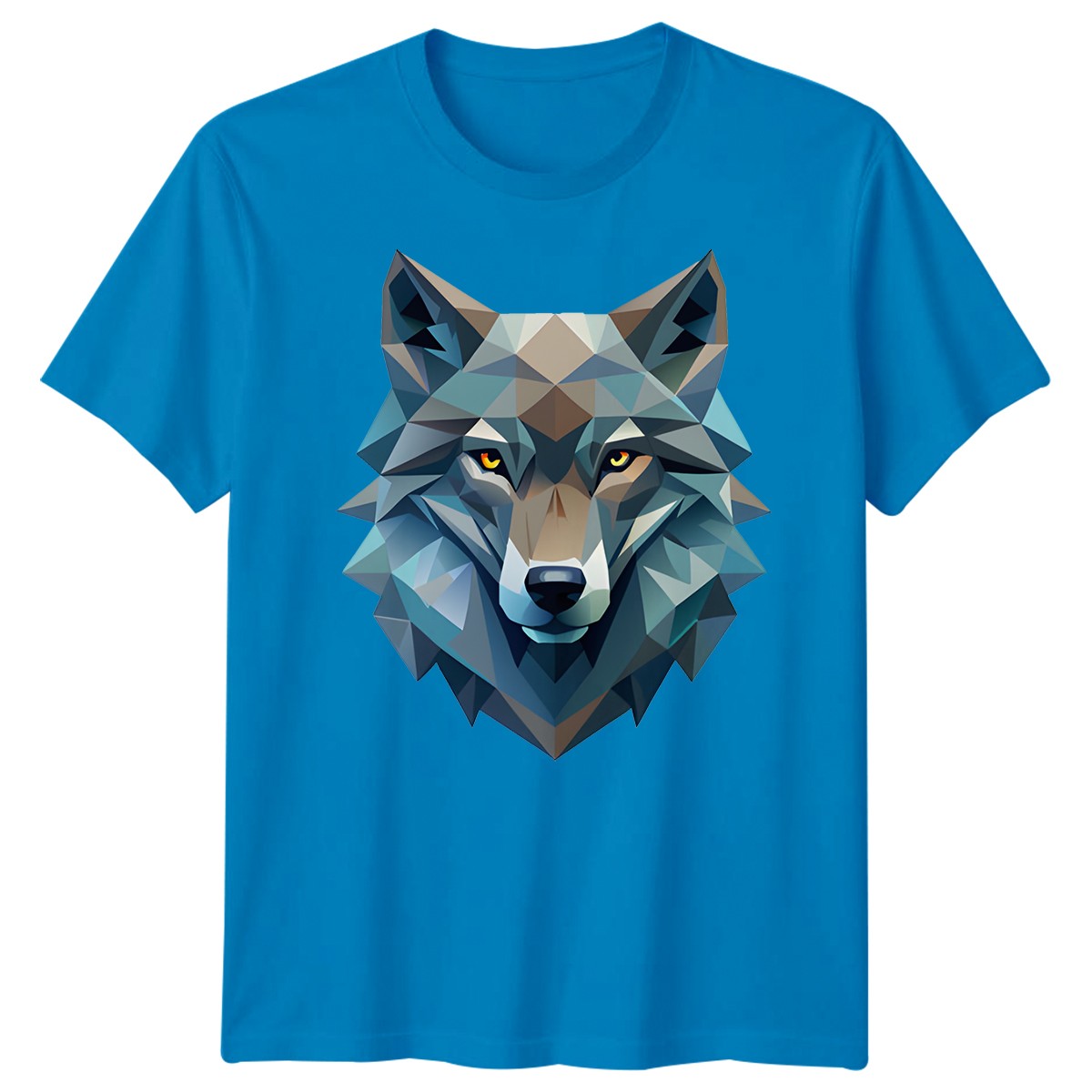 Wolf Geometric Wolves Animals Mens T-Shirt Polygonal Design gallery