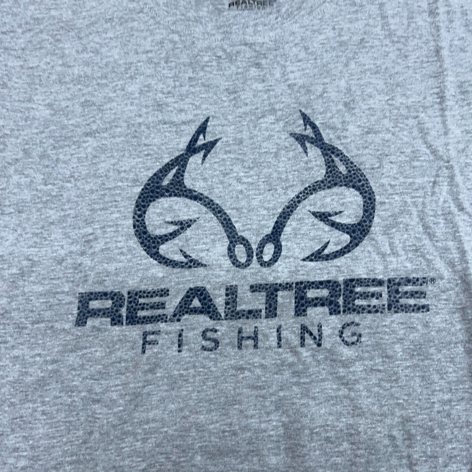 Realtree Fishing T-Shirt Gray Tank Logo Graphic Sleeveless Crew New Men's Size M gallery
