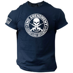 2nd Amendment Skull Shirt – American Warrior Soldier Military Patriotic 1776 USA