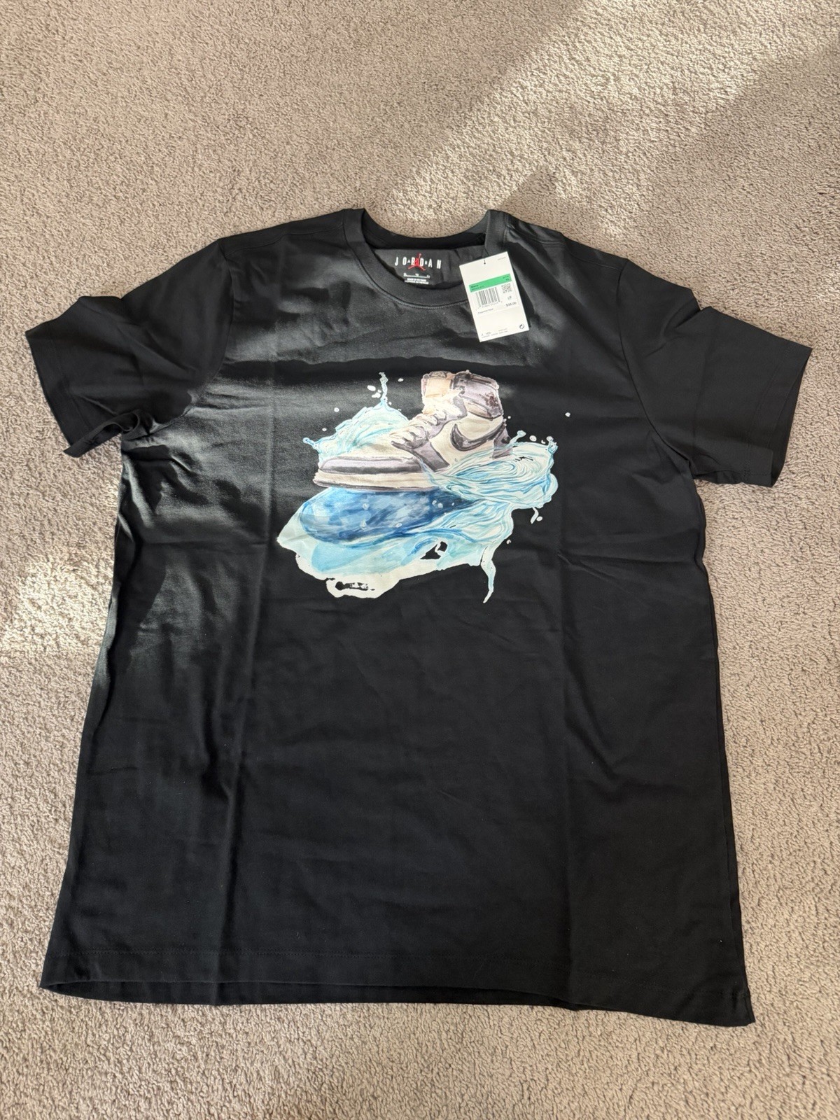 Air Jordan Flight Essentials Men's Size XL AJ1 Graphic Black T-Shirt IB3355 010 gallery