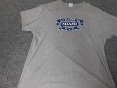Miami Florida Mens Shirt Large gray pullover