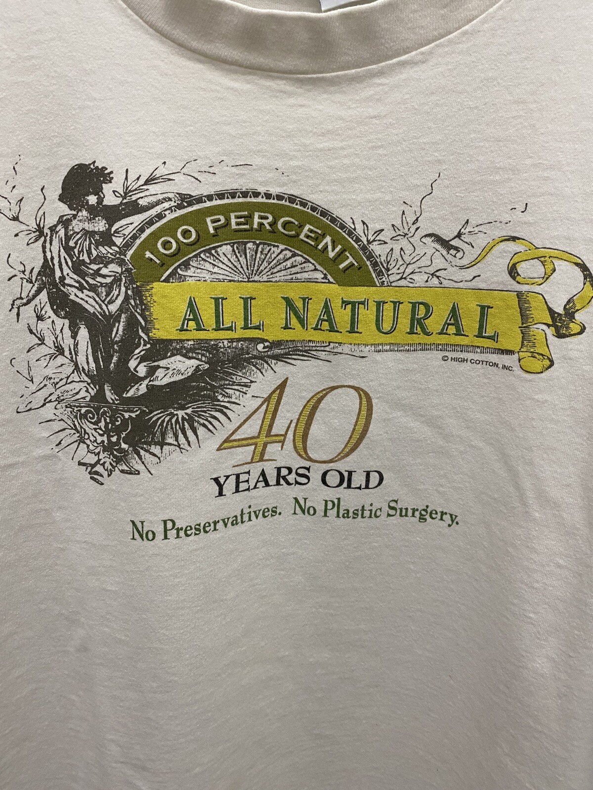 Vintage High Cotton Inc Single Stitch T Shirt size XXL Humor Novelty 40 Funny gallery