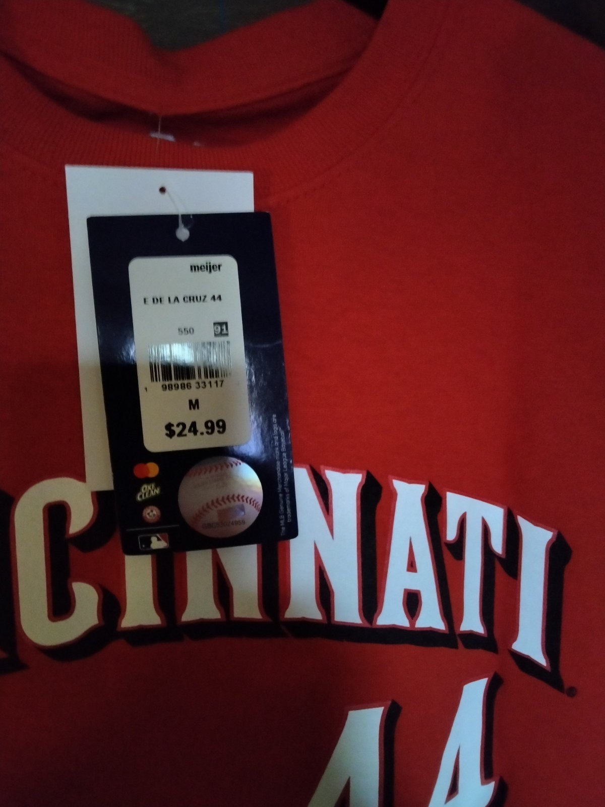 Cincinnati Reds DelaCruz #44 Baseball T Shirt Red MLB Licensed, Medium NWT gallery