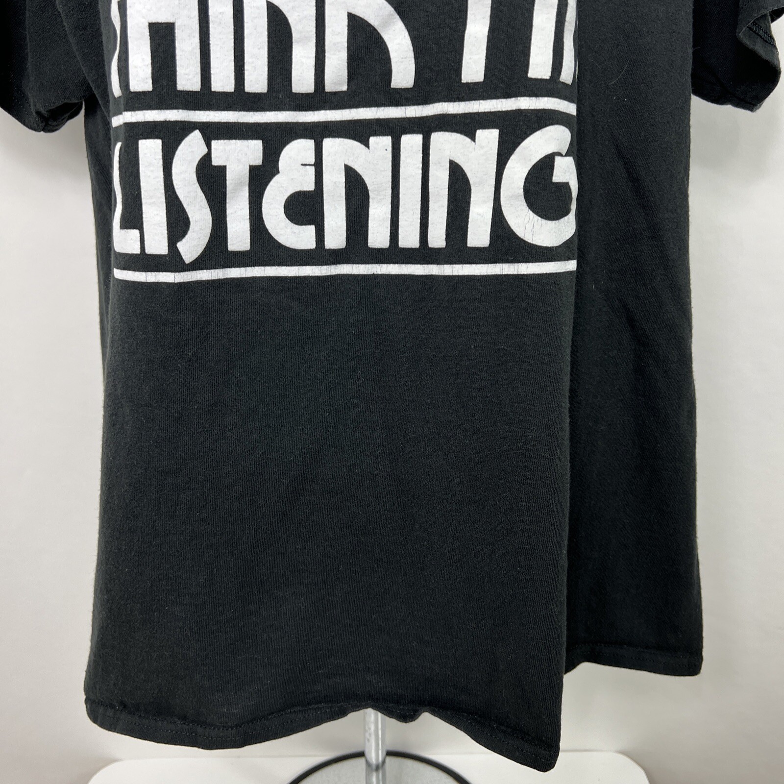 Delta T Shirt Large Short Sleeve Crew Neck Tee Not Listening Funny Quote Teens gallery