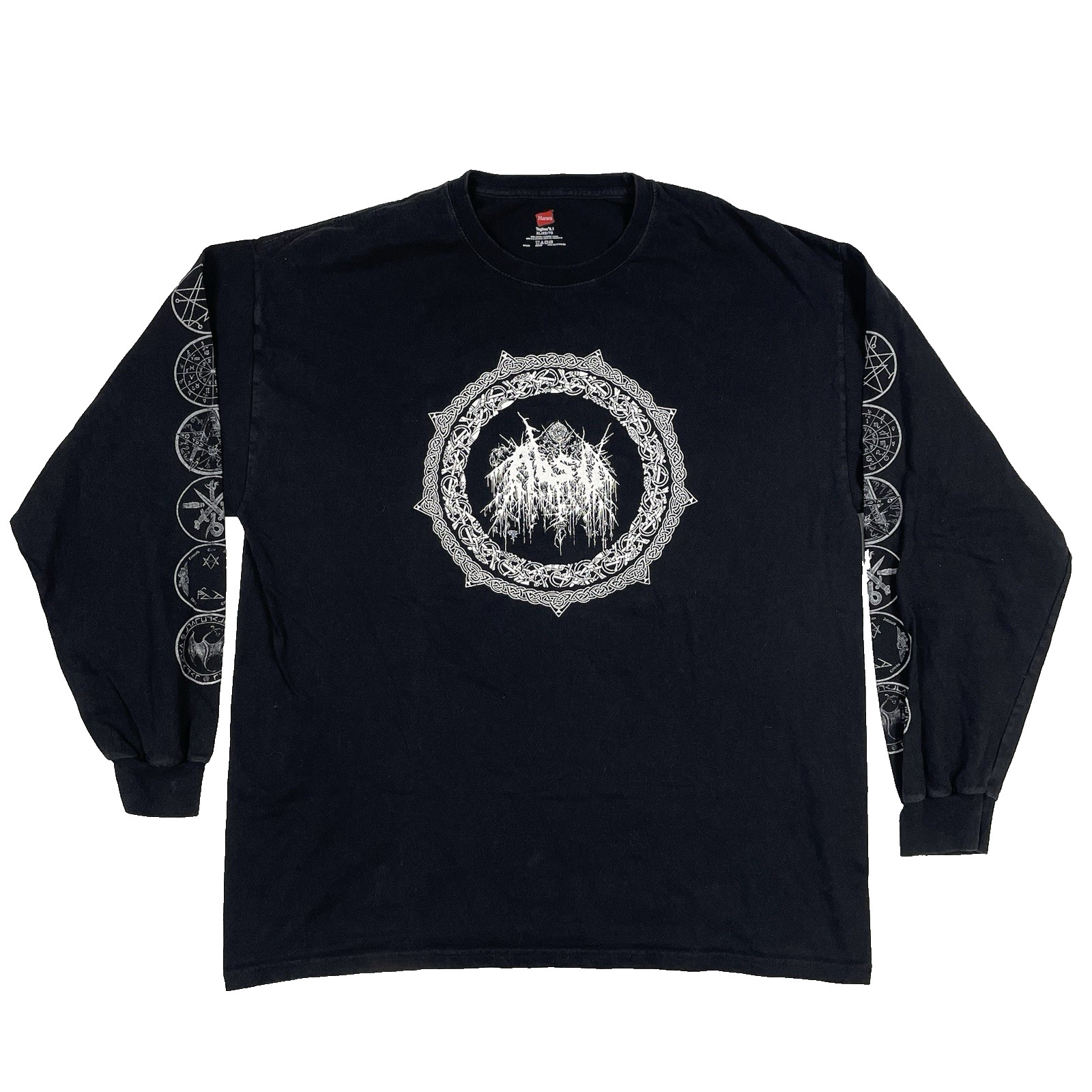 Absu Tour Shirt Mens XL Vintage Y2K Long sleeve Black Metal band Tee 2009 2000s gallery